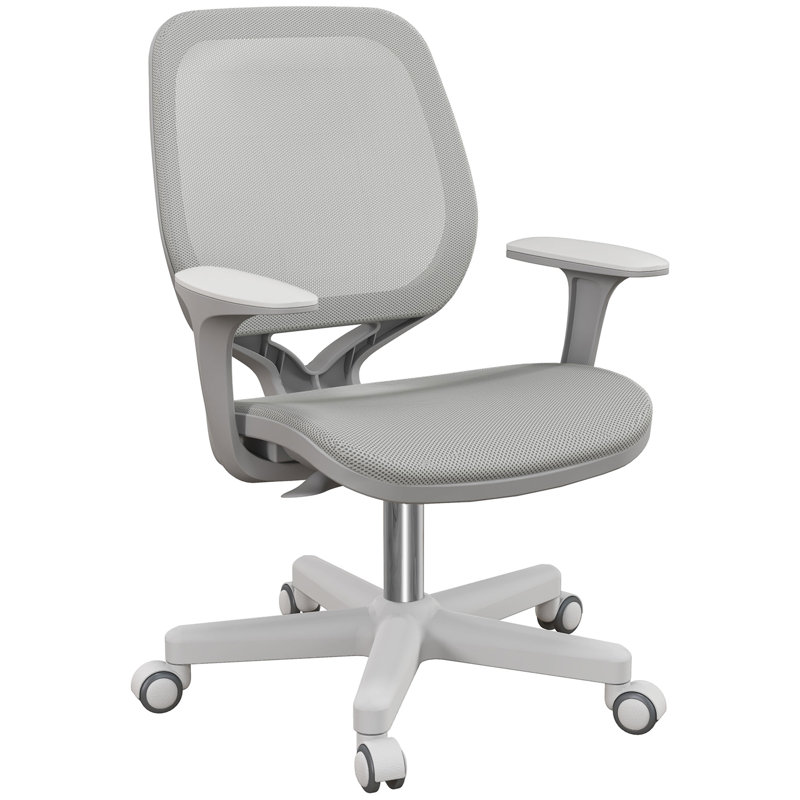  Office Chair, 360 Degree Swivel Desk Chair with Wheels, Grey, Grey
