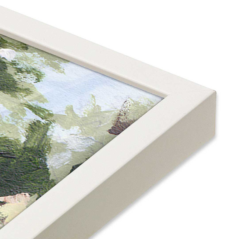 Reproduction d'art «Amber Canopy II» par Melissa Wang, Impression sur cadre ouvert sans papier mat, H 30 po x l 40 po, Blanc