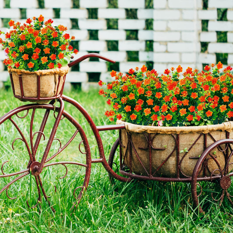 Arrangement floral fleurs de jasmin artificielles, Orange
