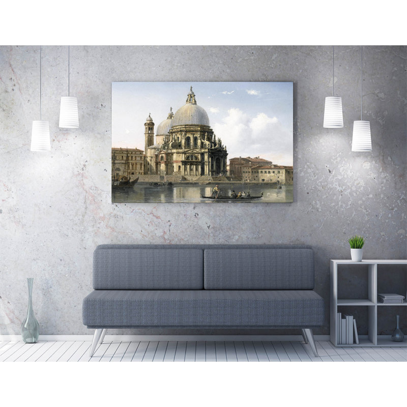Carlo Bossoli  Santa Maria della Salute, Venezia Canvas Wall Art Picture Print, 76.2cm H x 114.3cm W
