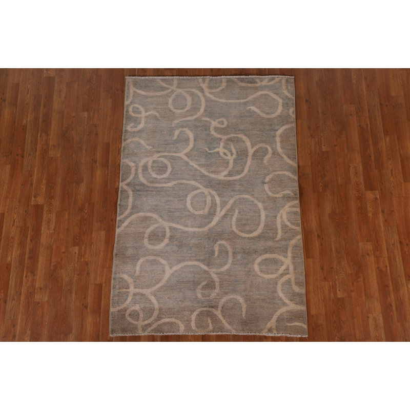 Tapis contemporain Gabbeh Kashkoli fait à la main 4 x 6