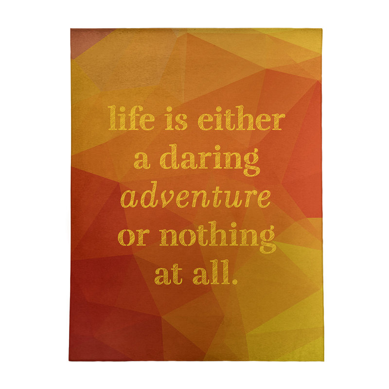 Tapis en poly-chenille life quote, Rectangle 9 pi x 12 pi