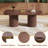 78.7" Large Farmhouse Kitchen Dinner Table With Double Cylindrical Pedestal-1661287851