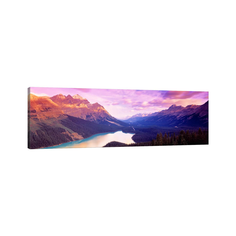 Peyto Lake, Alberta, Canada - Wrapped Canvas Panoramic Print, 30.48 cm H x 91.44 cm W x 1.91 cm D