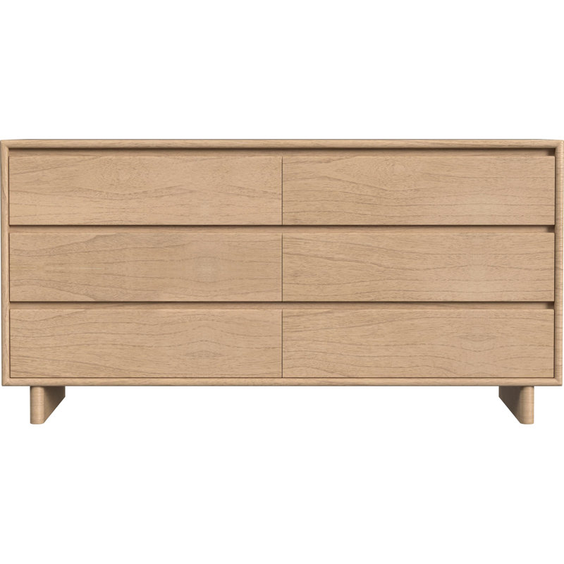 Commode 6 tiroirs Soleil, Naturel