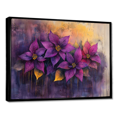 Lavande poinsettias champ dans la brise I - art mural de poinsettias pour le salon