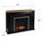 52'' W Black Electric Fireplace