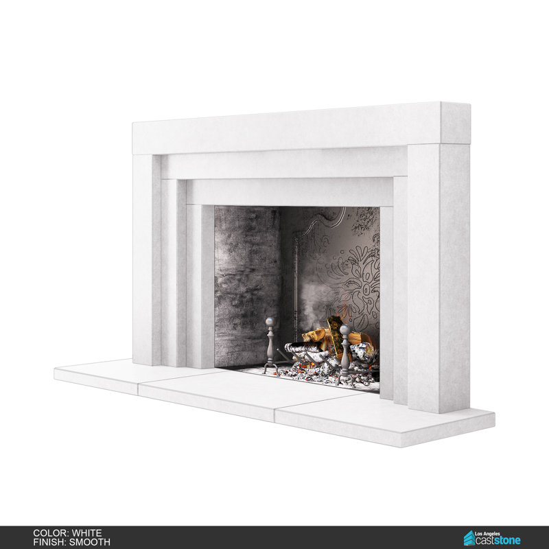 Pourtour de foyer Contempo, Blanc lisse