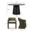 Ensemble de table de salle à manger pour 4 personnes avec table ronde et 4 chaises rembourrées-661102248-661102249