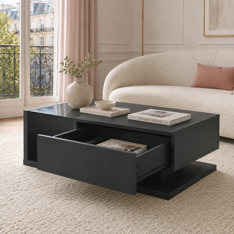 Table basse Ludis, Noir