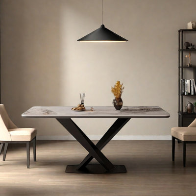 Table en acier au carbone Modern