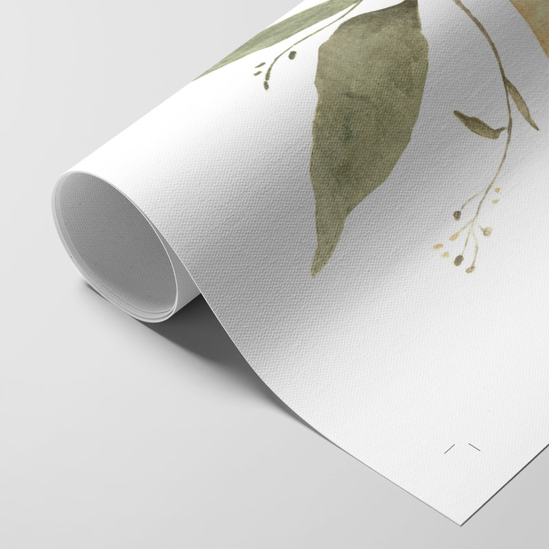 Neutre floral II - impression sur toile seulement - NON-CADRE, H 12 po x l 8 po