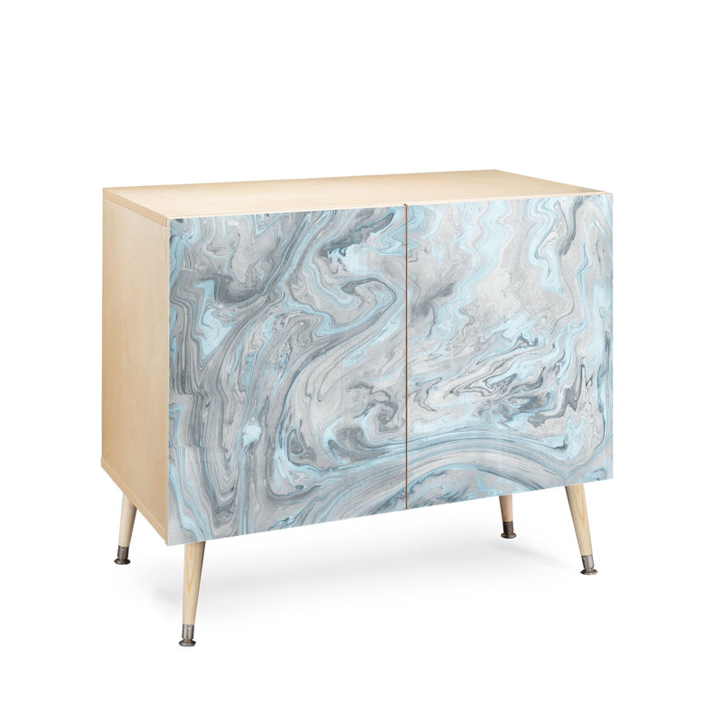 Crédence 2 portes Lisa Argyropoulos, Bleu / gris / brun clair