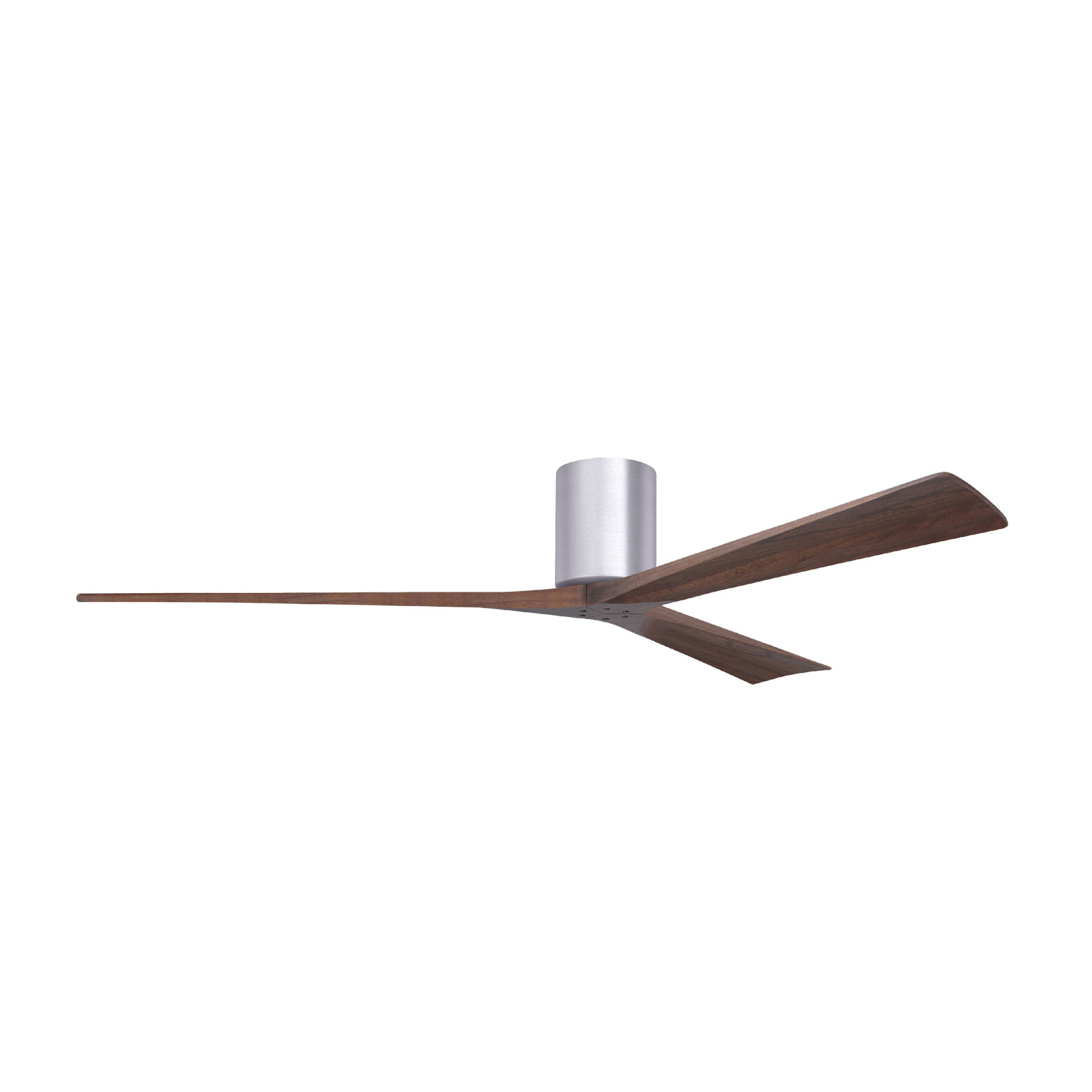 Olivier 3 Blade Ceiling Fan, Brushed Nickel, Walnut Tone, 72"