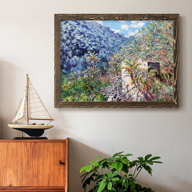 La vallée de Sasso, peinture sur toile encadrée, Noyer, H 18 po x l 26 po