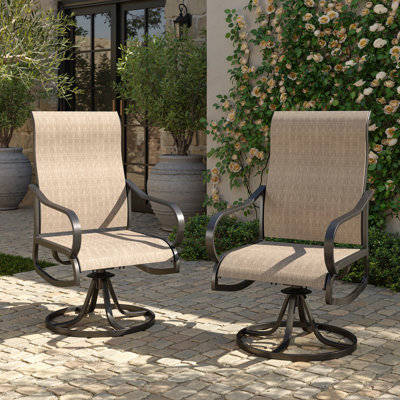 Julessa Swivel Patio Dining Armchair
