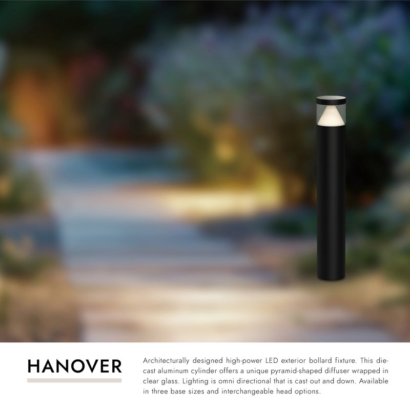 Hanover LED Bollard Light, 29.38" H x 6.38" W x 6.38" D