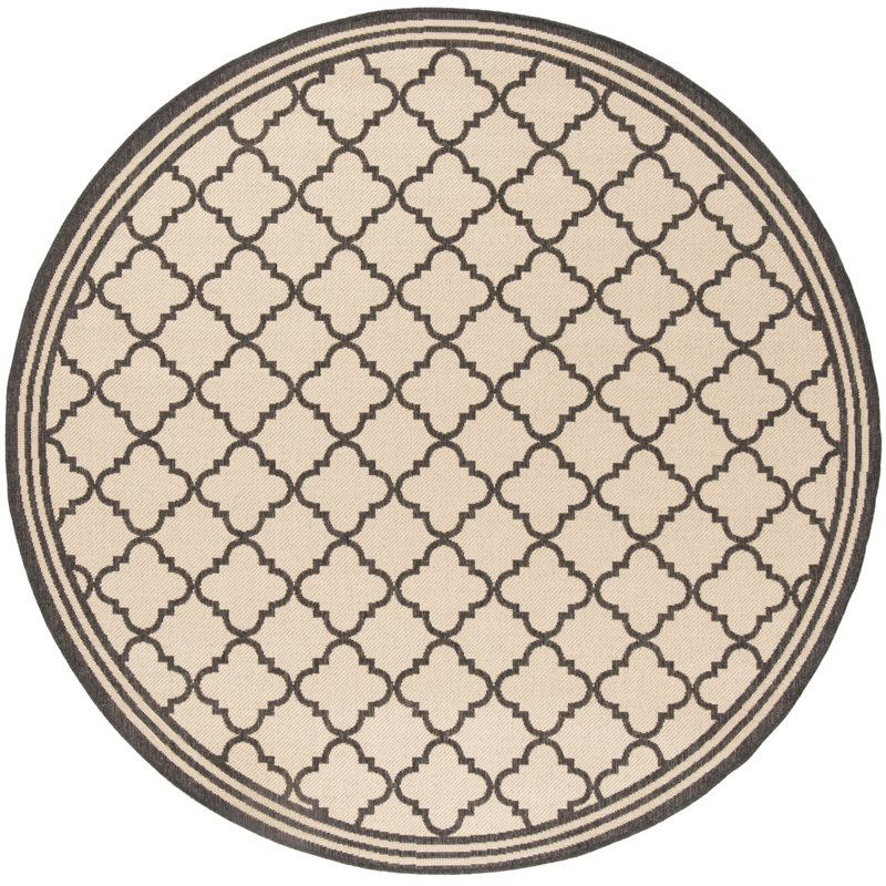 Linden 100 Performance Geometric Rug, Round 6'7"
