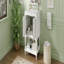 Meuble-lavabo simple 30 po avec pieds tournés et plateau en céramique - blanc-611390901