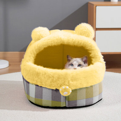Maison pour chat pliable avec lit pour chat