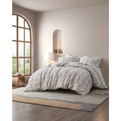 Ensemble de couette luxueux en jacquard de coton - literie élégante pour grand lit
