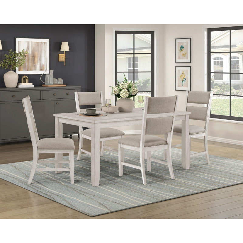 Table de salle à manger 5 pièces et 4 chaises d'appoint Modern, 5 pièces: table, 4 chaises 
