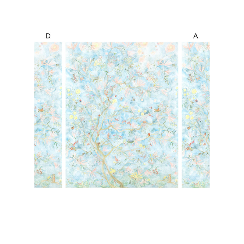 Tree Sprites Mural | Sky / Pre-pasted / Mural - 96" x 124"