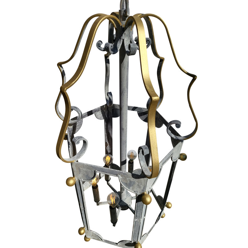 Wilmington 4 - Light Lantern Geometric Chandelier