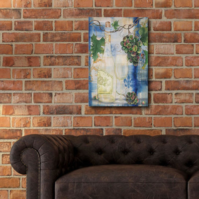 «Royal Wine B» par Jean Plout, art mural en verre acrylique, 16 po x 24 po