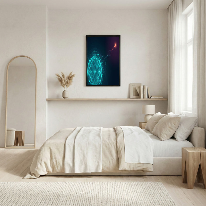 Art mural sur toile Cyan, H 16 po x l 24 po