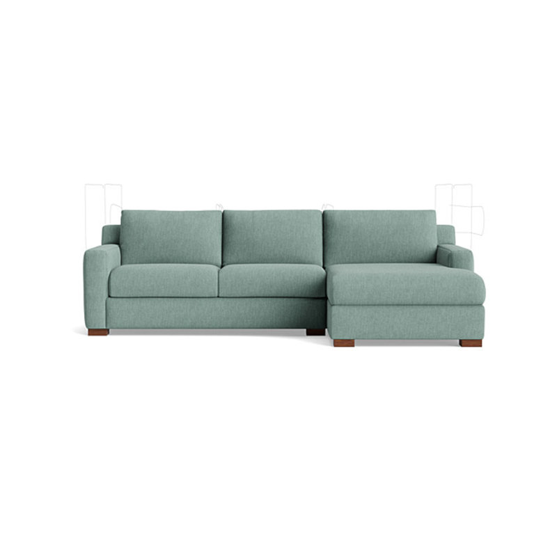 Catalina Chaise Sectional, Performance Weave - Spa, Right Hand Facing