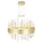 Lustre 20 lumières DEL en or satiné-967025802