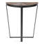 Console demi-ronde Gerhardt en brun rustique, noir