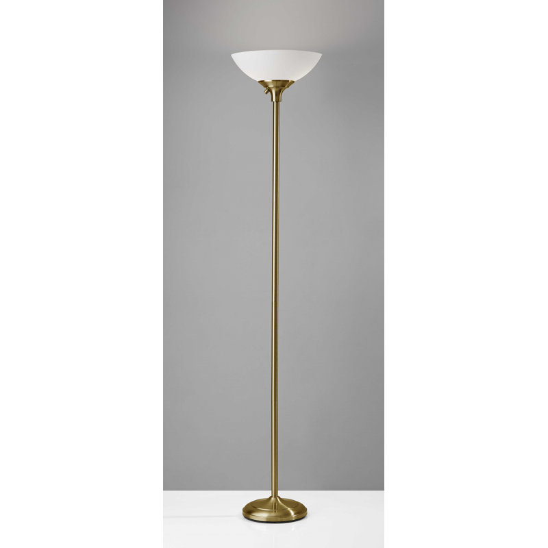 Aaria 71'' Torchiere Floor Lamp, Shiny Brass