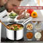 Casserole de 1 pte avec couvercle, petite casserole en acier inoxydable pour la cuisson
