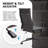 Amaiia Mid-back Ribbed Upholstered Swivel PU Leather Ergonomic Office Desk Chair, Conference Chair-771300855