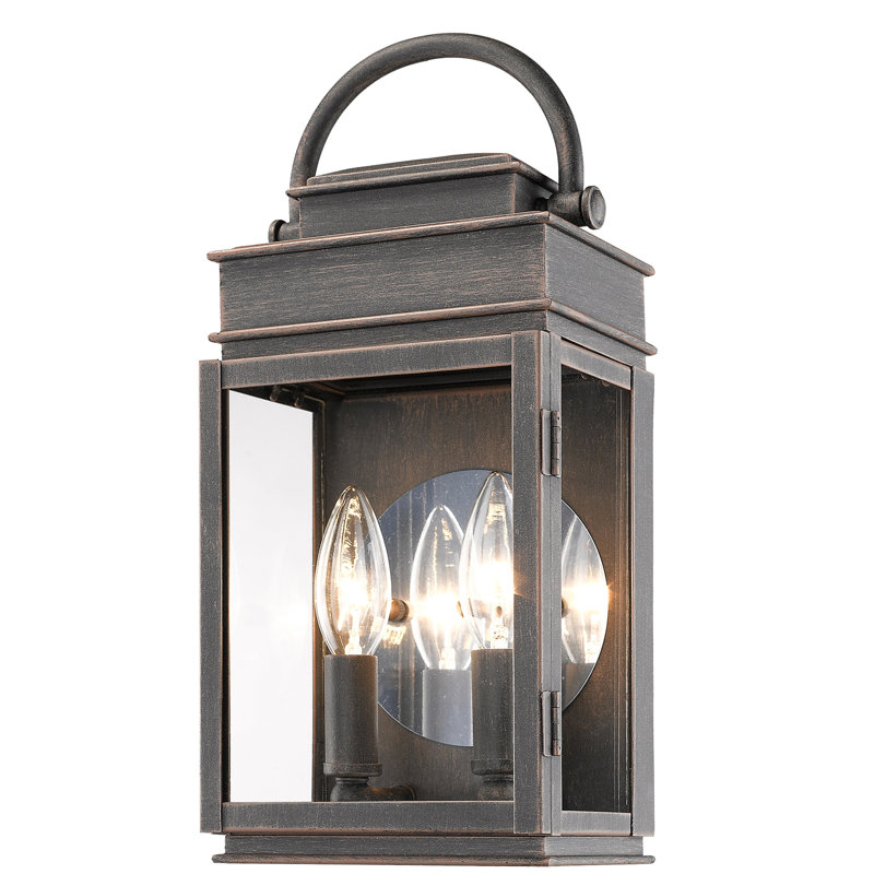 Lanterne murale d'extérieur à 2 ampoules Fulton, H 12,5 po x l 6 po x P 4,5 po, Noir