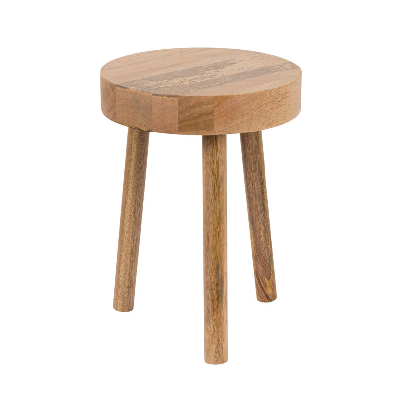 Round Mango Wood Stool