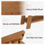 Solid Wood Storage Bench