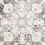 Tapis oriental en polyester tissé à la machine en gris-93581758