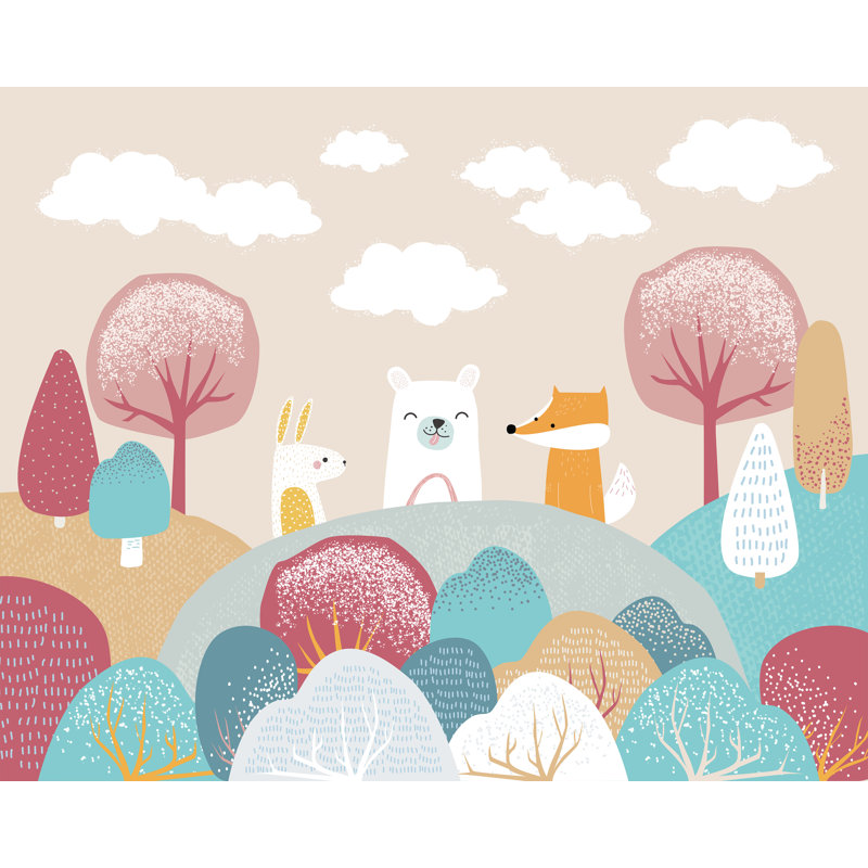 Matte Non-Pasted Wall Mural, 280cm L x 350cm W, Orange