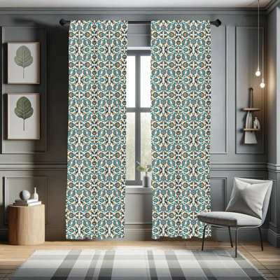 Orient Semi-Sheer Rod Pocket Curtain Panels