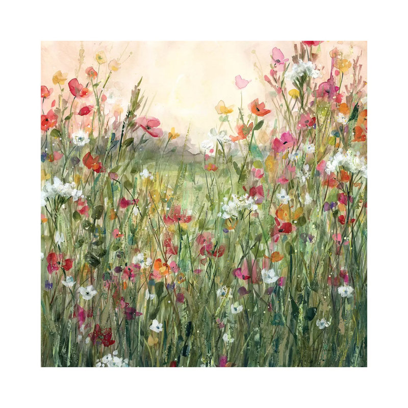 «Spring in Full Bloom» par Carol Robinson - reproduction imprimée, H 12 po x l 12 po x P 1,5 po, Toile tendue, Pas de tapis