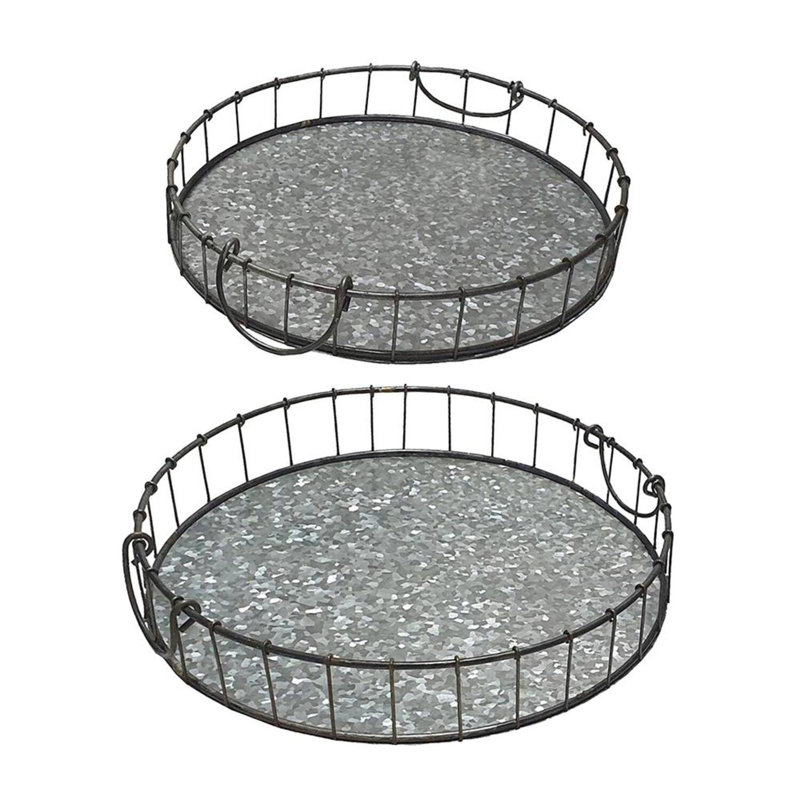 Hicksley Metal Tray - Set of 2