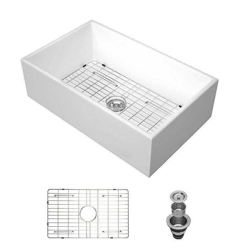 36'' L Single Bowl Ceramic Kitchen Sink
