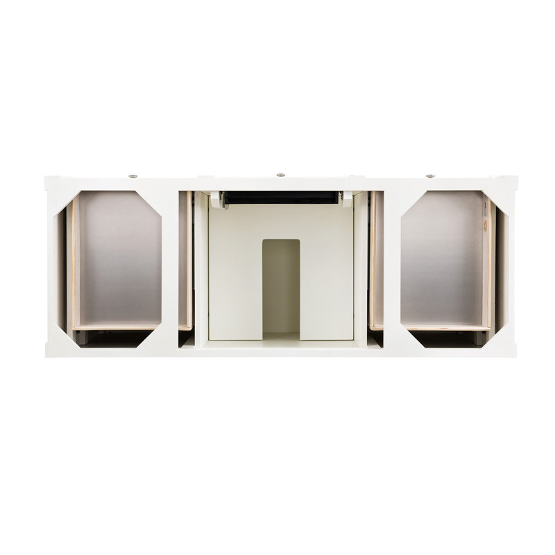 Brittany 60'' W Single Vanity, Bright White, Victorian Silver