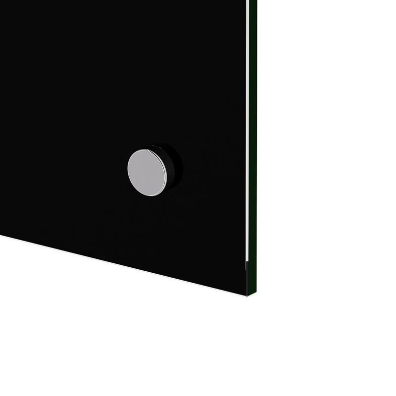 Pre-Drilled Tempered Glass Splashback for Cookers, Black