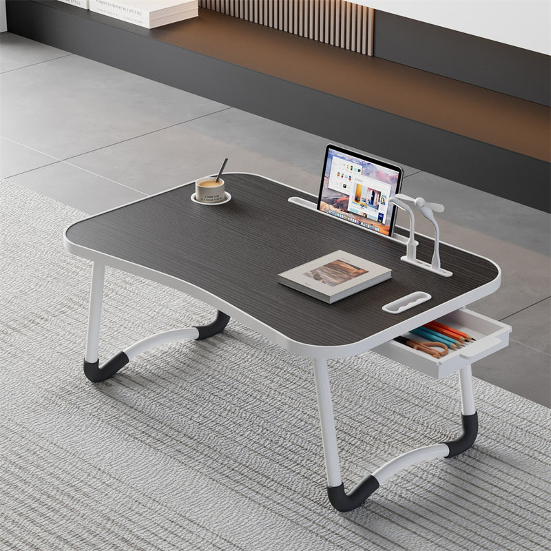 Bureau d'ordinateur pliable pour canapé-lit, Noir