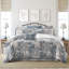 Dolce  Blue Fog Cotton Duvet Cover Set  8 Piece-959483835