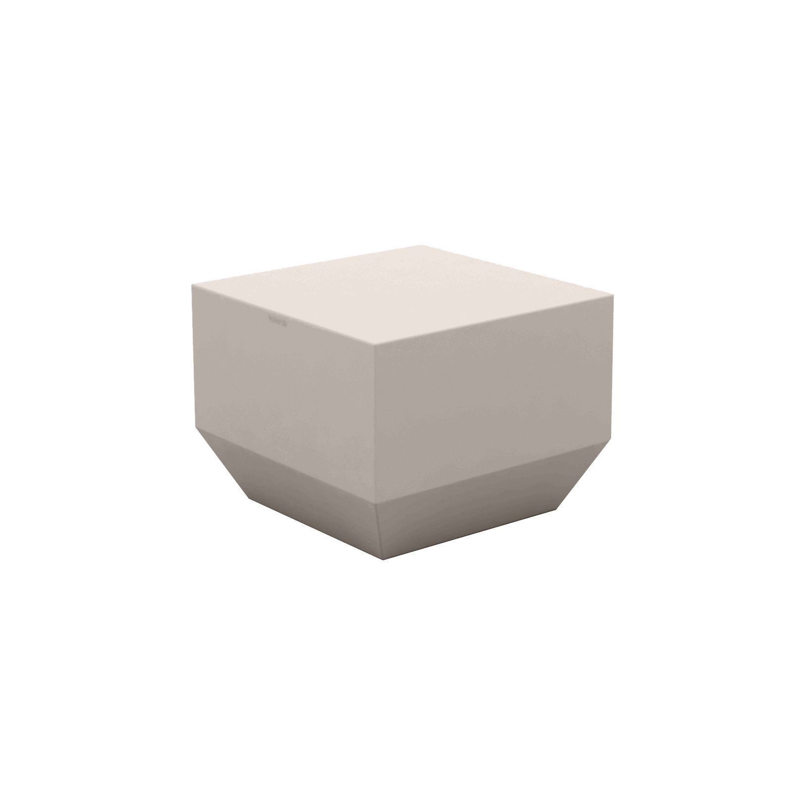 Vela Resin Coffee Table, 15.75" W x 15.75" L x 11.75" H, Taupe